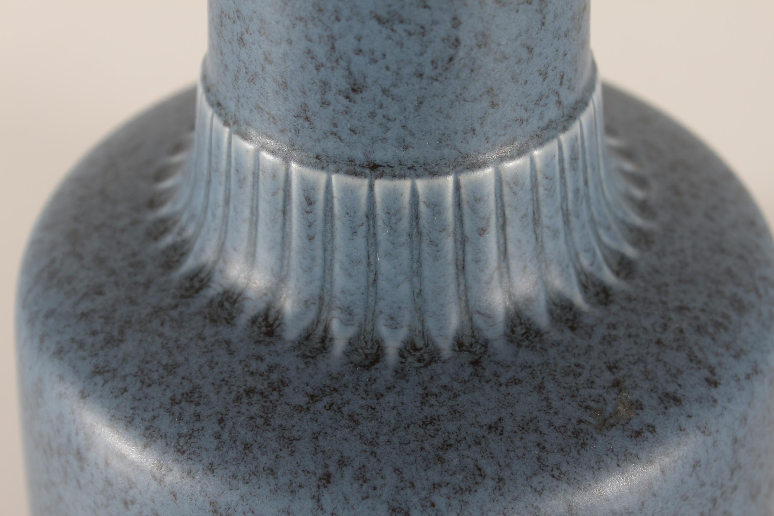 Mid-Century Modern Einar Johansen for Søholm, Blue Ceramic Table Lamp, Denmark Mid-century 1960s