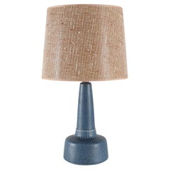 Einar Johansen for Søholm, Blue Ceramic Table Lamp, Denmark Mid-century 1960s