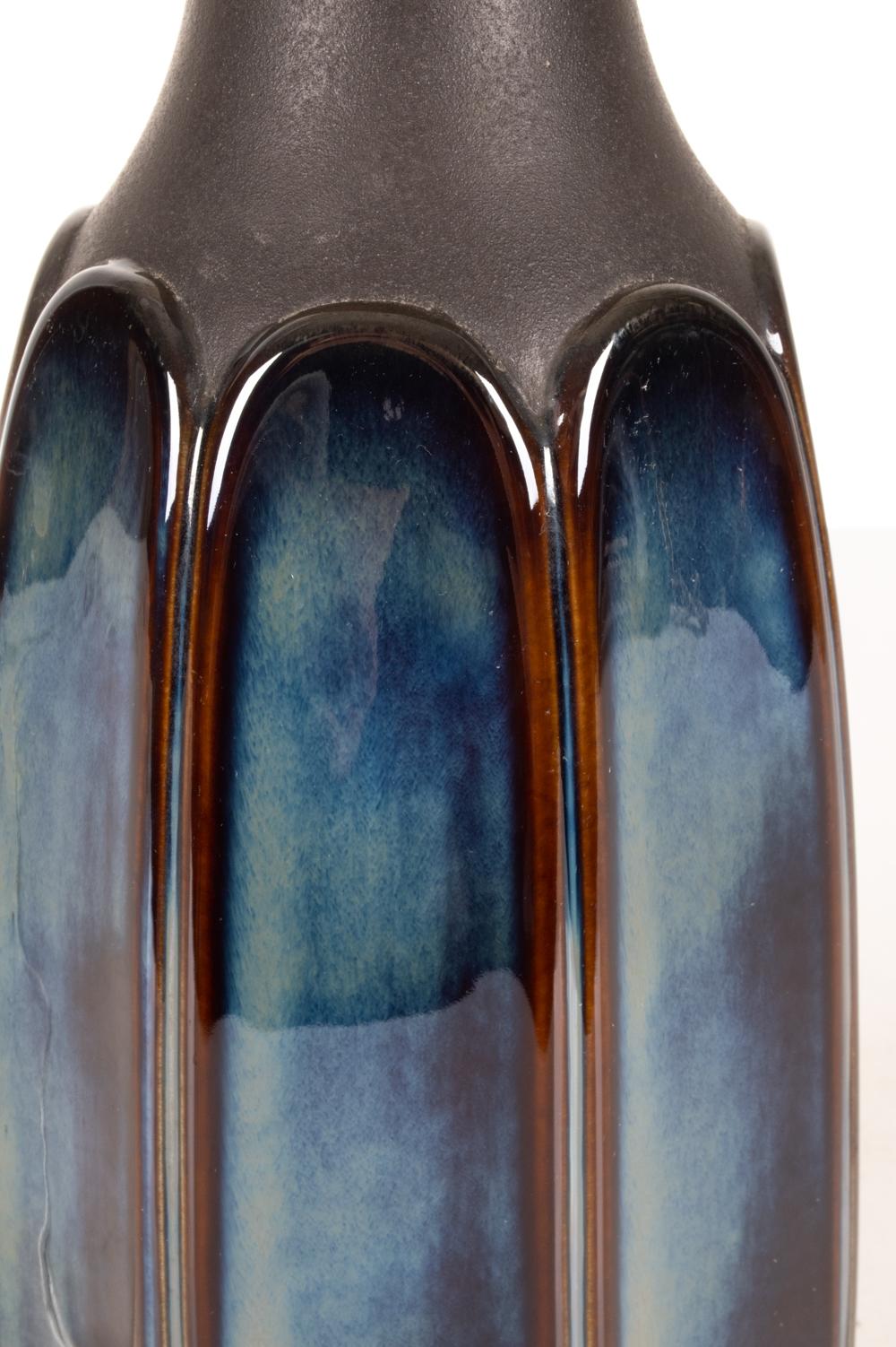 Einar Johansen für Soholm Skulpturale blaue Keramik-Tischlampe im Angebot 4