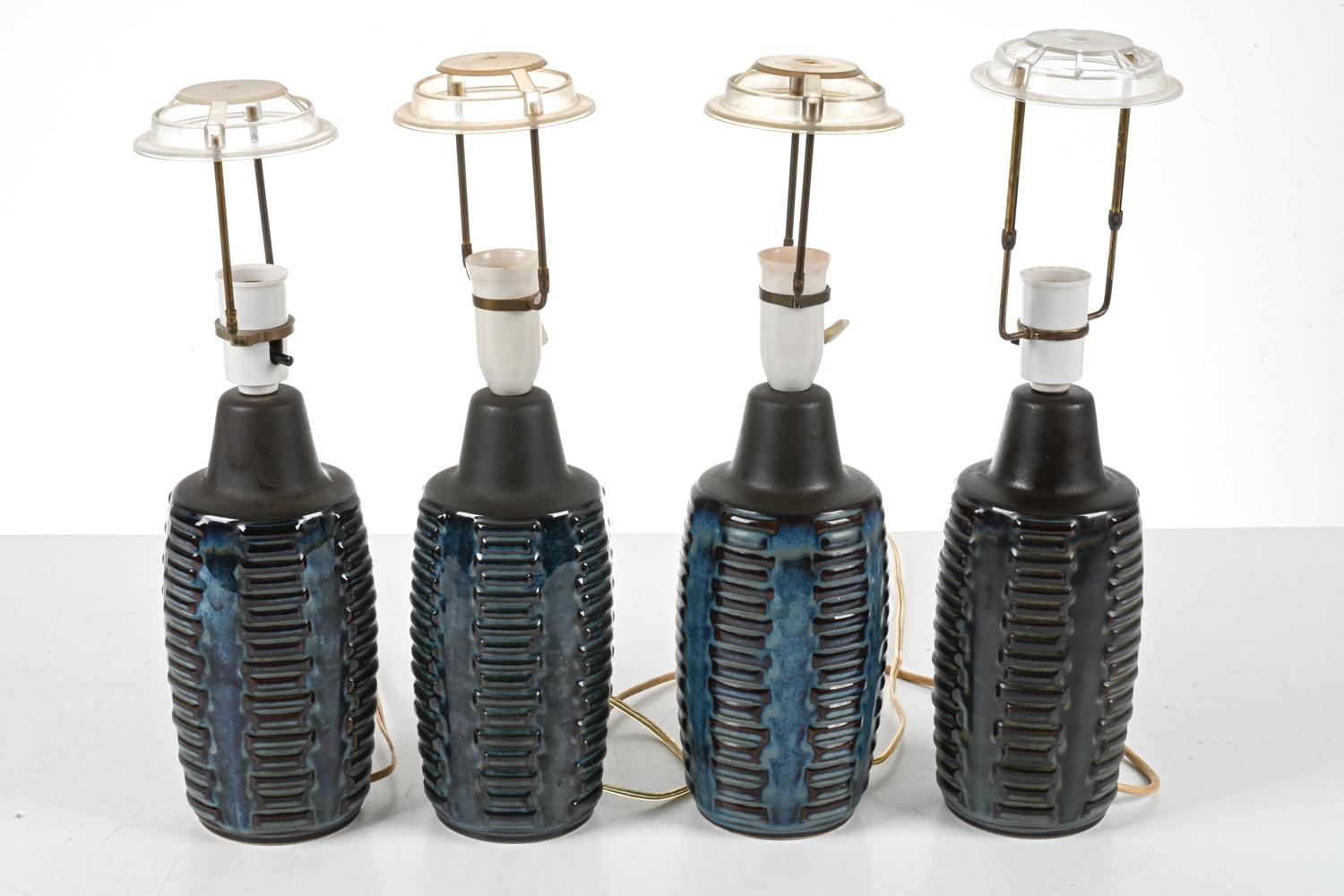 Danish Einar Johansen for Soholm Set of 4 Table Lamps Model 1034   For Sale