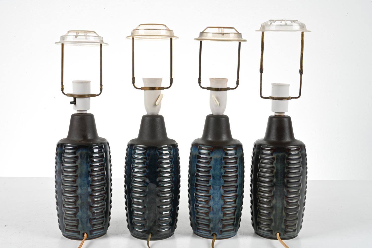Stoneware Einar Johansen for Soholm Set of 4 Table Lamps Model 1034   For Sale