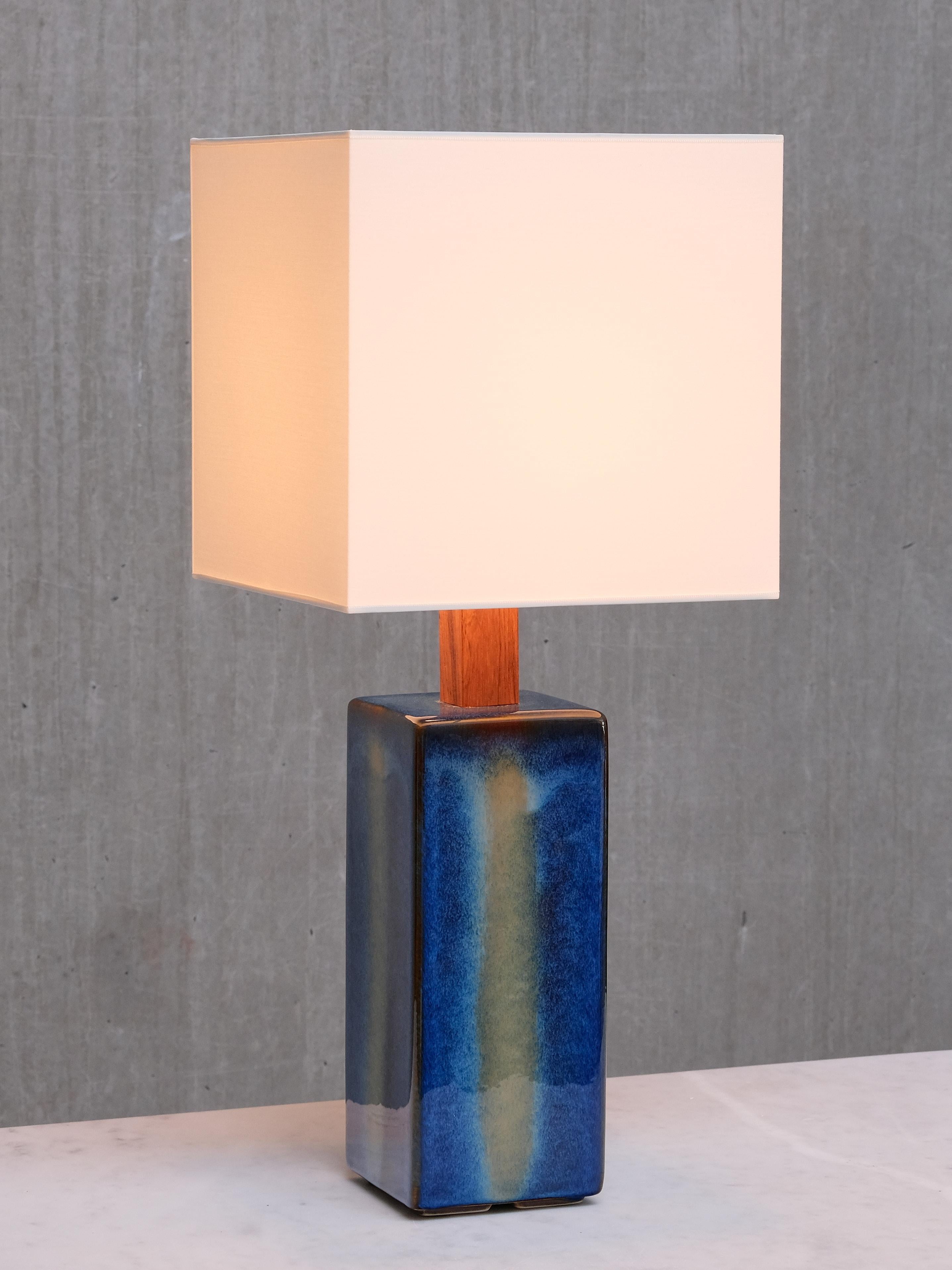 Lampe de table en céramique émaillée Einar Johansen, Model No 1071-1, Søholm, Danemark, années 1960 en vente 2