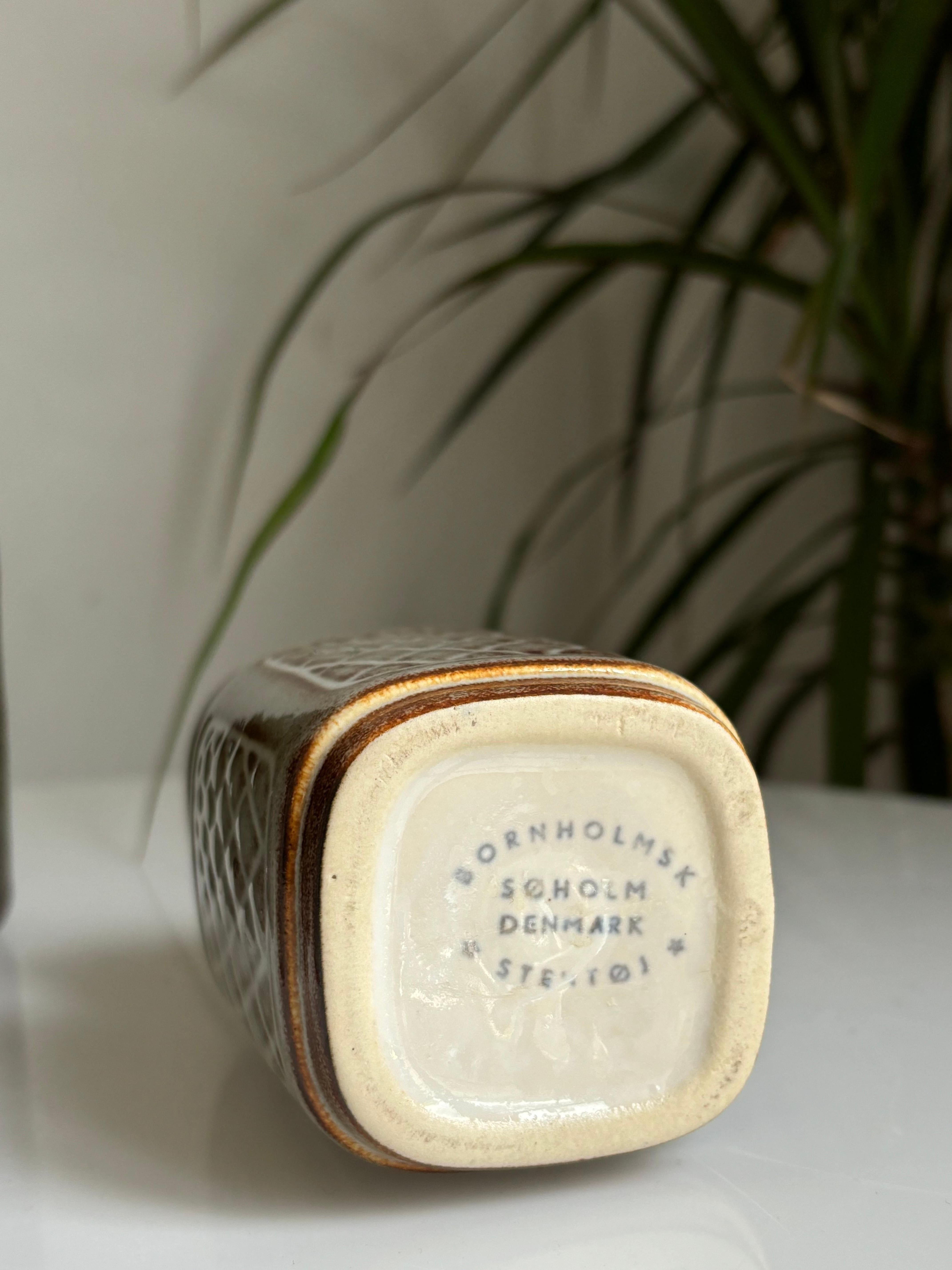 Ceramica Vaso grafico in ceramica grigia di Einar Johansen per Søholm, anni '60 in vendita