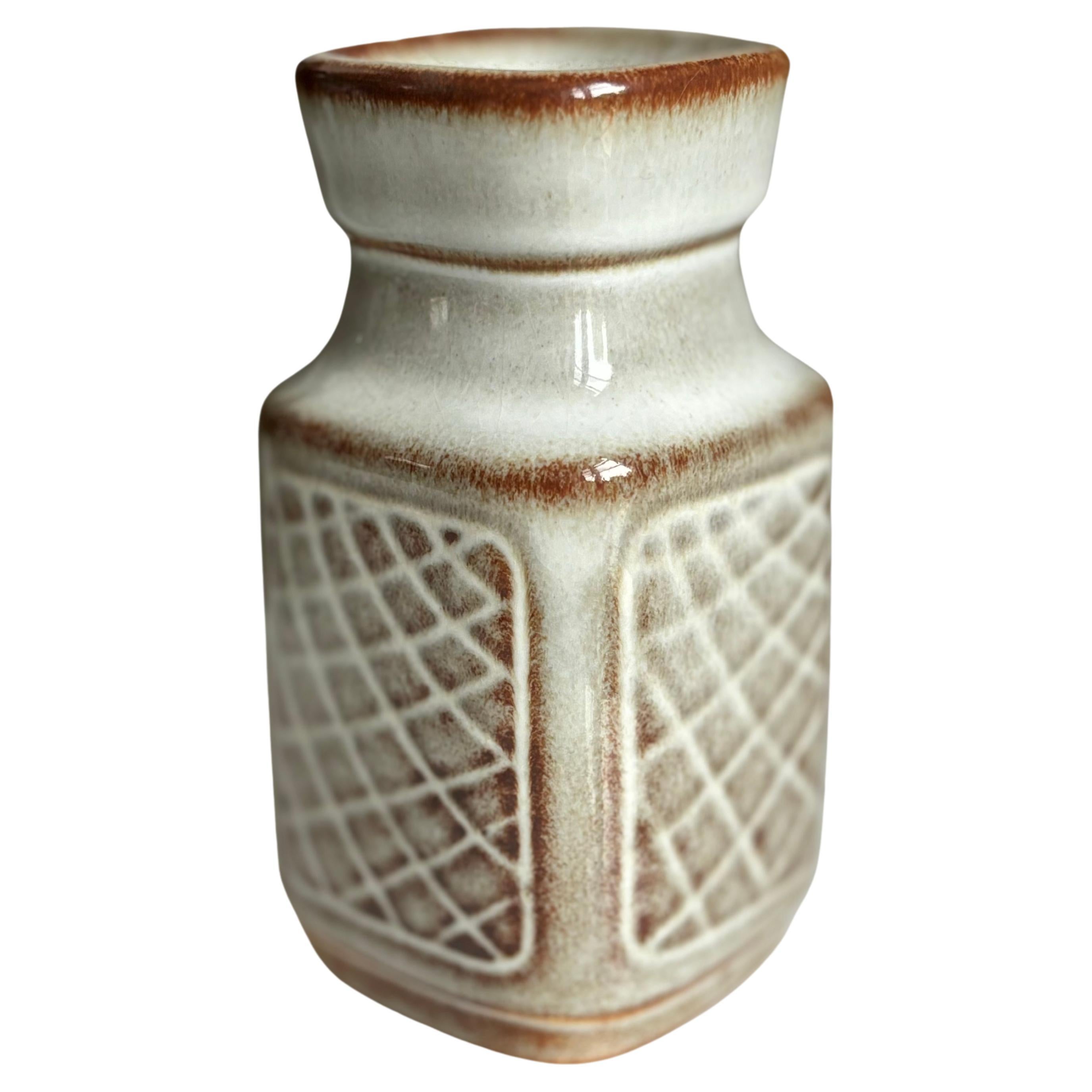 Einar Johansen Grafische graue Keramikvase für Søholm, 1960er Jahre