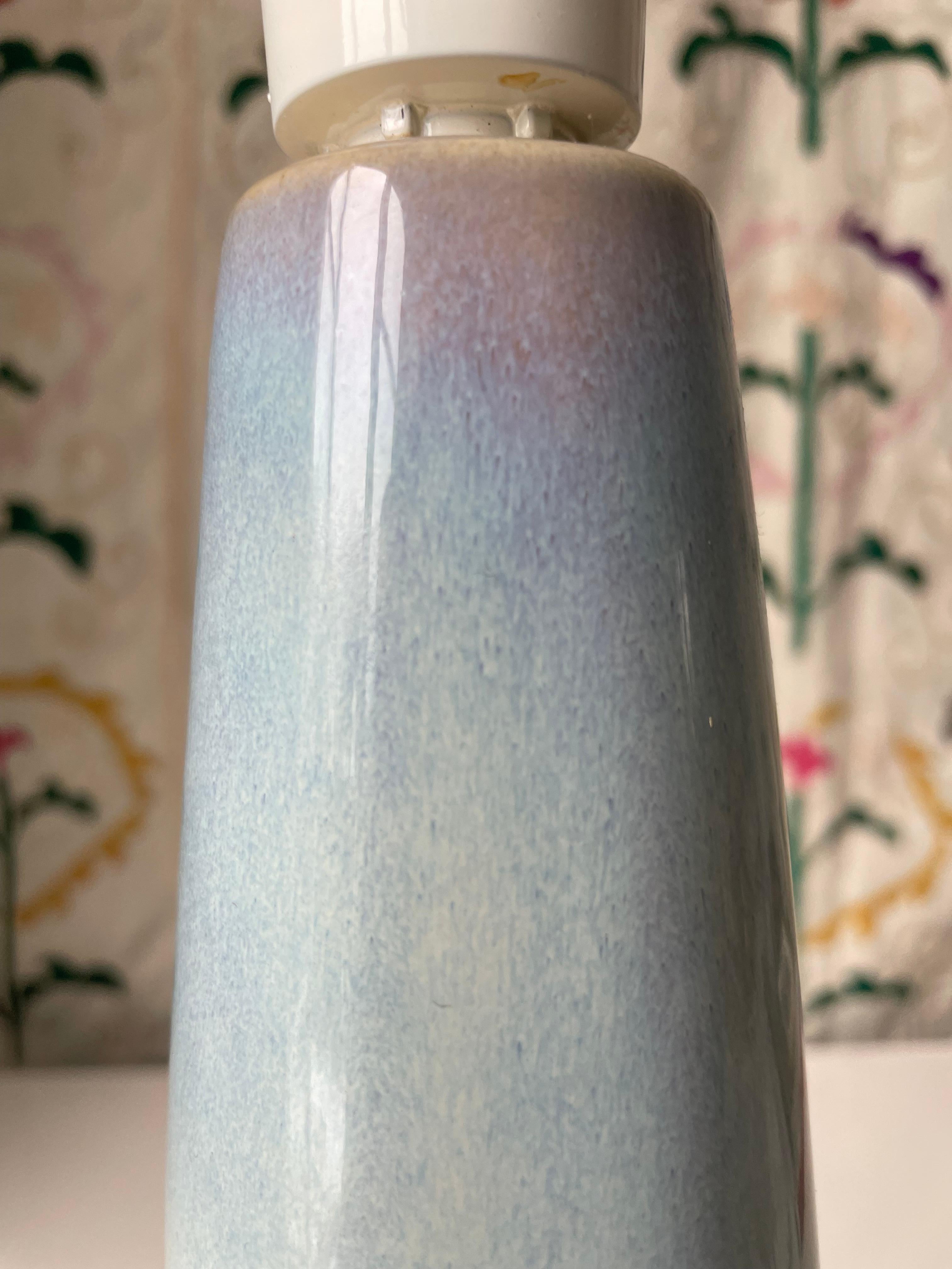 Einar Johansen Pastel Blue Sculptural Danish Modern Lamp, 1960s For Sale 4