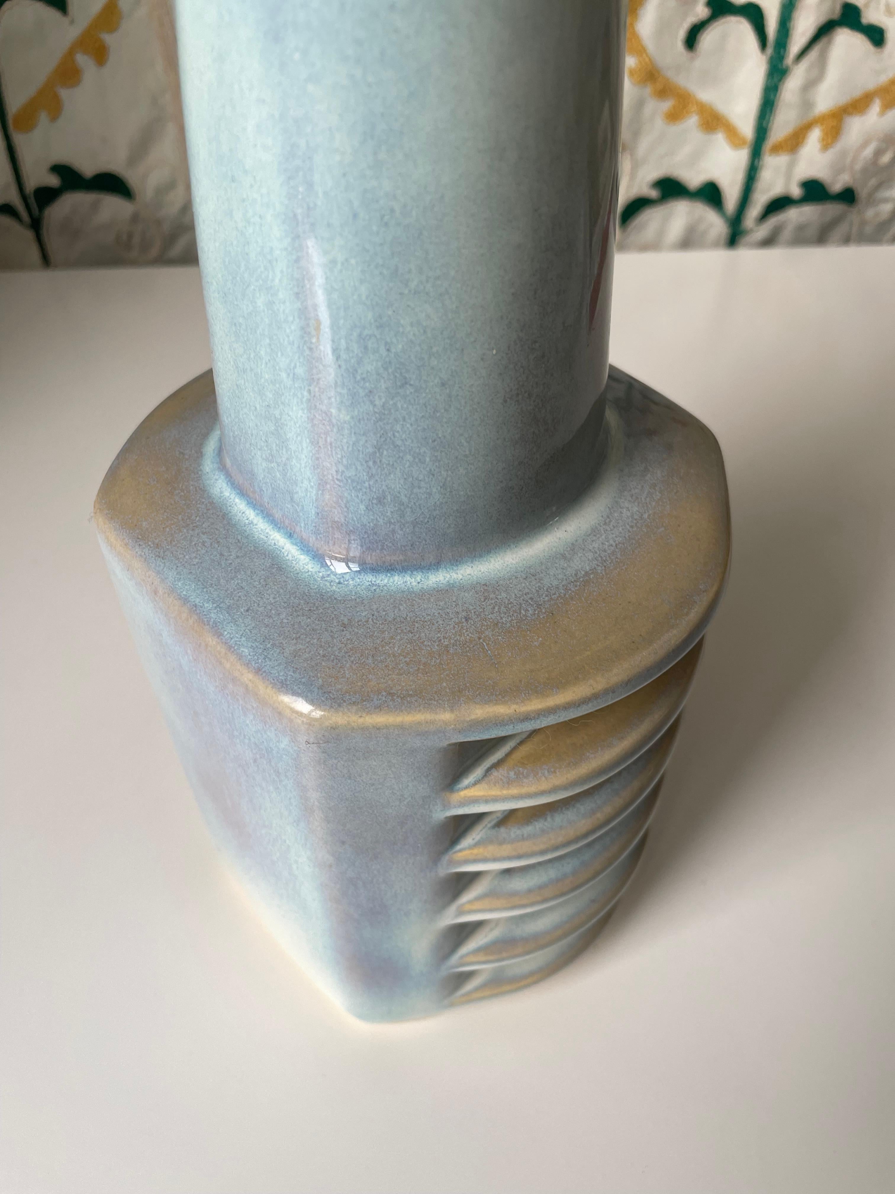 Einar Johansen Pastel Blue Sculptural Danish Modern Lamp, 1960s For Sale 7