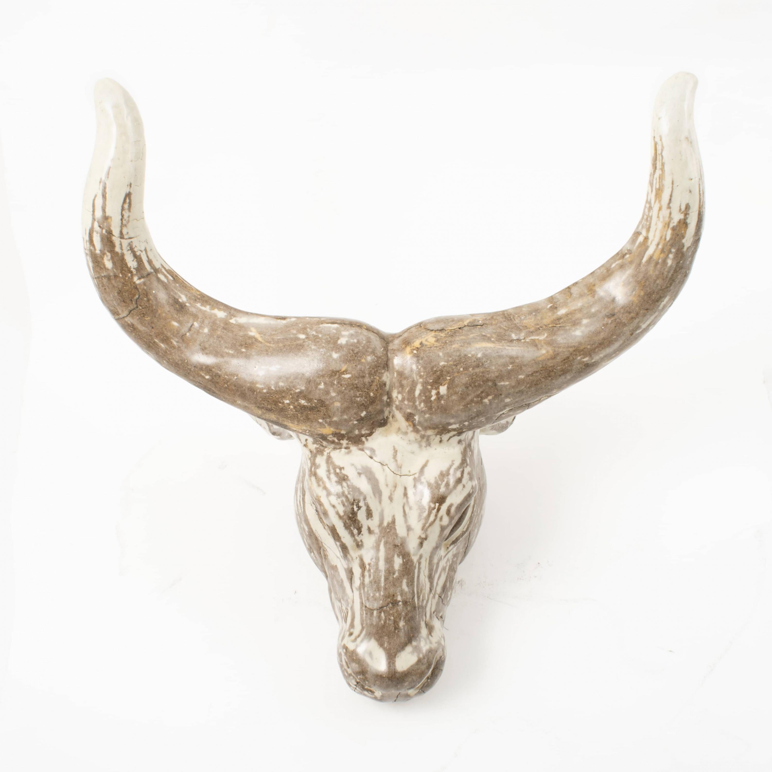Einar Johansen Rare Stoneware Watussi Ox Head For Sale 1