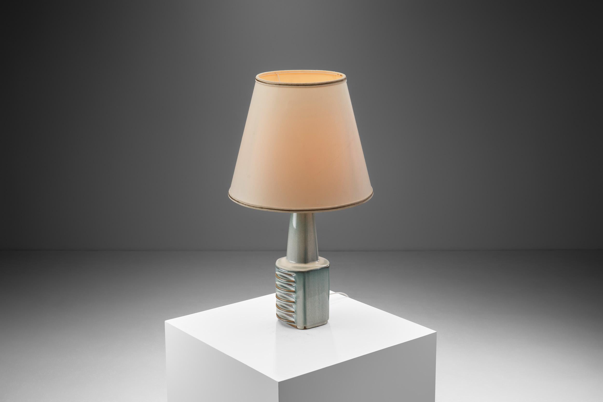 Danish Einar Johansen Stoneware Table Lamp for Søholm Stentøj Bornholm, Denmark 1960s For Sale