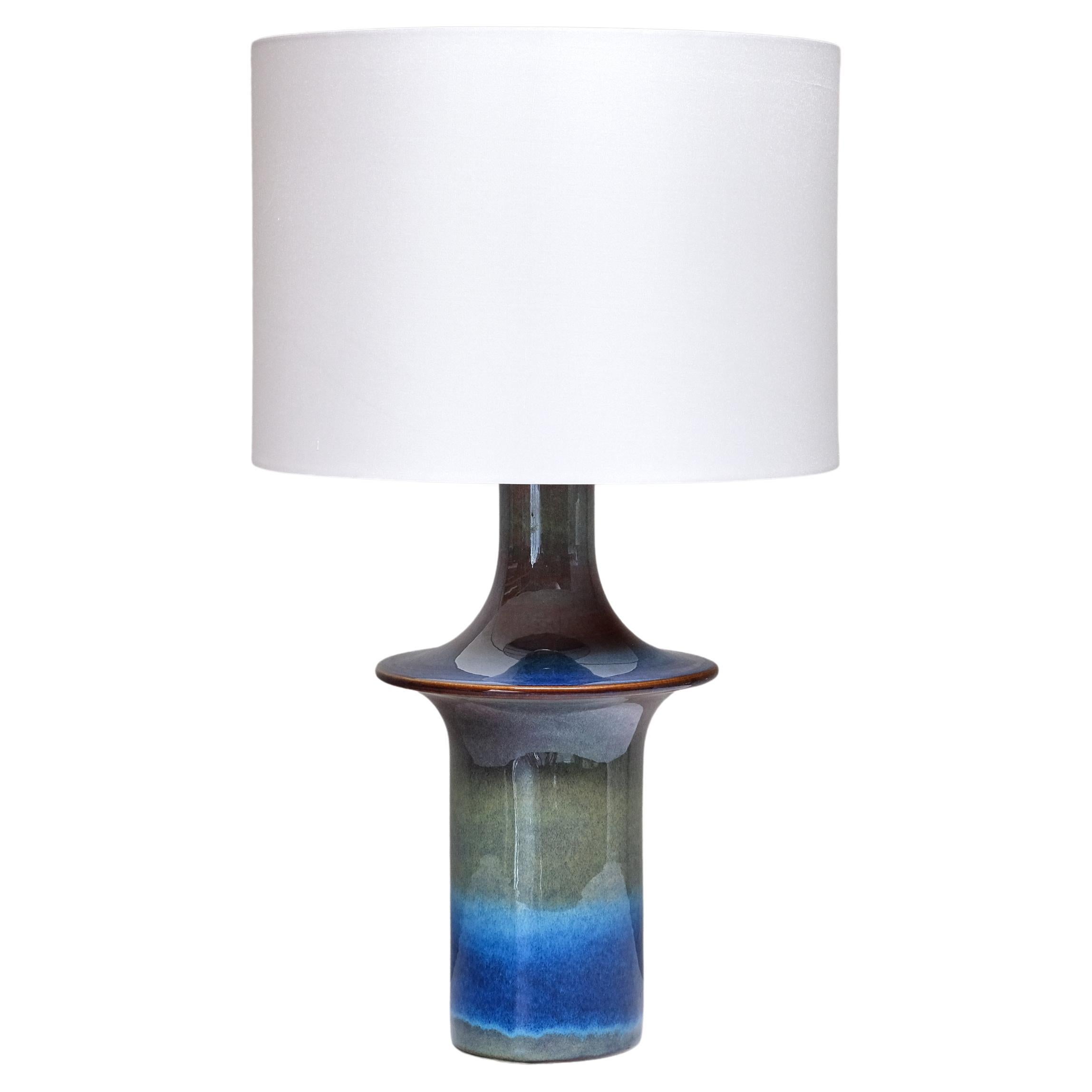 Einar Johansen Table Lamp in Gradient Glazed Ceramic, Søholm, Denmark, 1960s