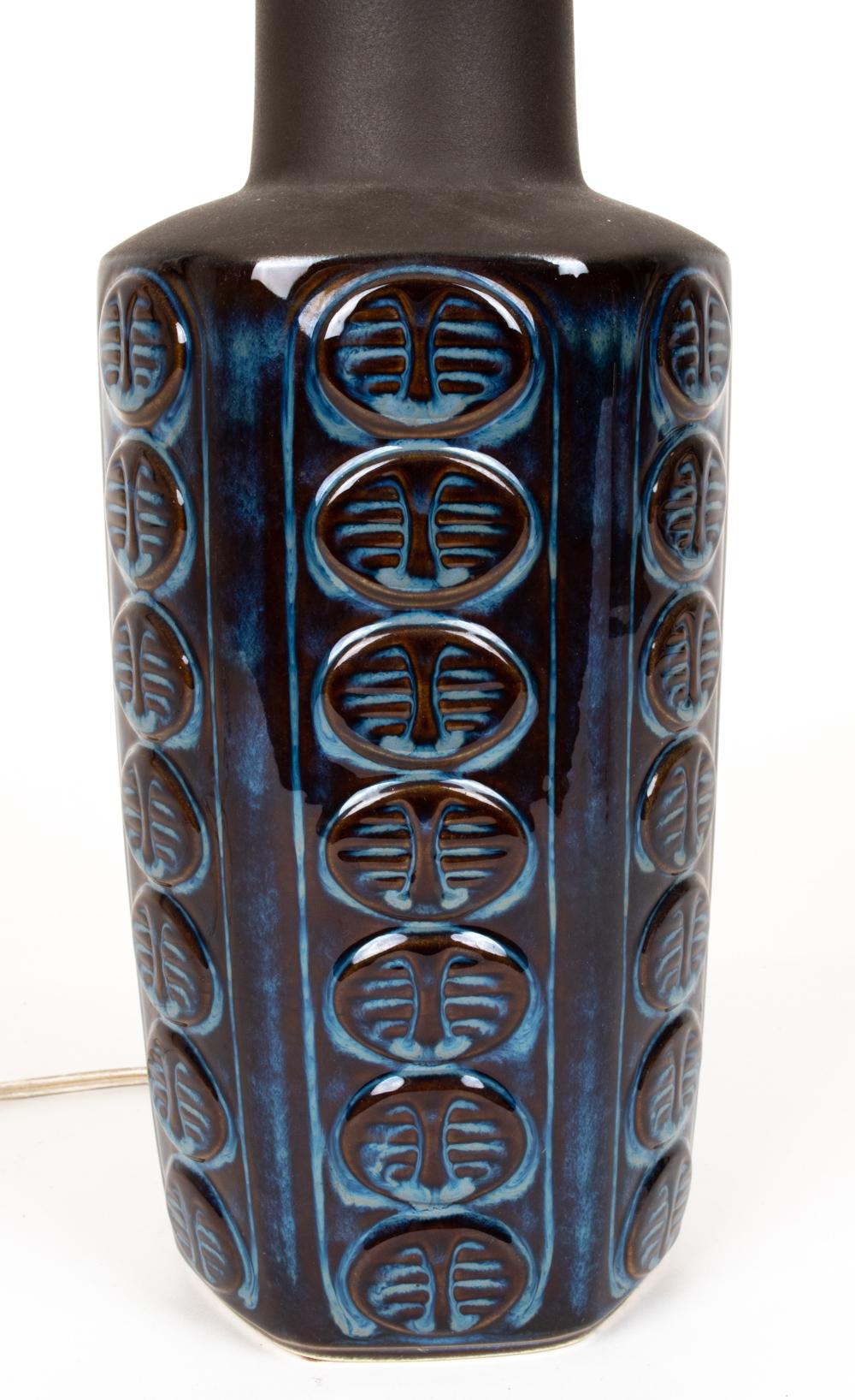 20th Century Einar Johansen for Soholm Danish Midcentury Glazed Ceramic Table Lamp