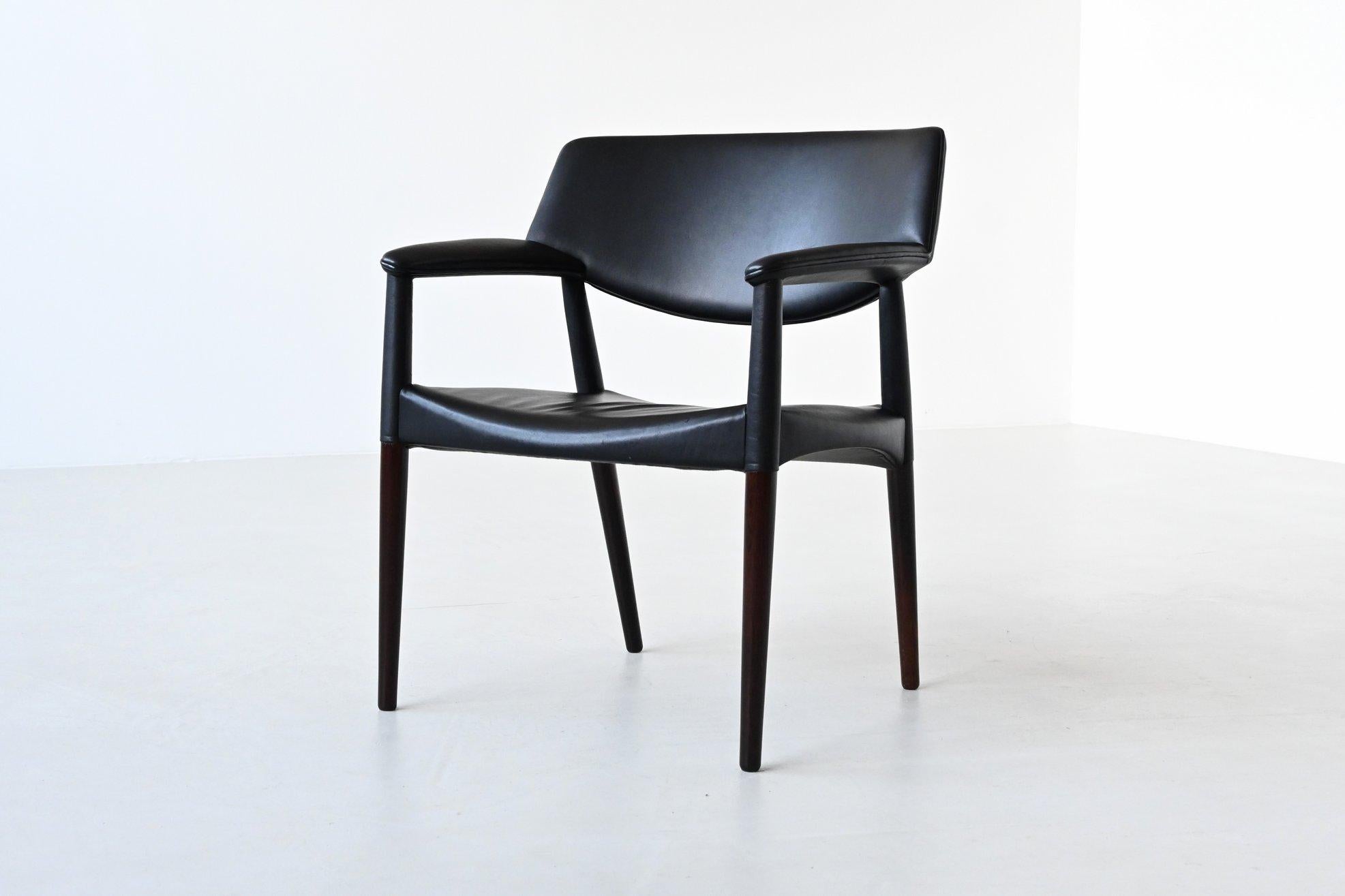 Scandinavian Modern Einar Larsen & Aksel Bender Madsen armchair Willy Beck Denmark 1949 For Sale