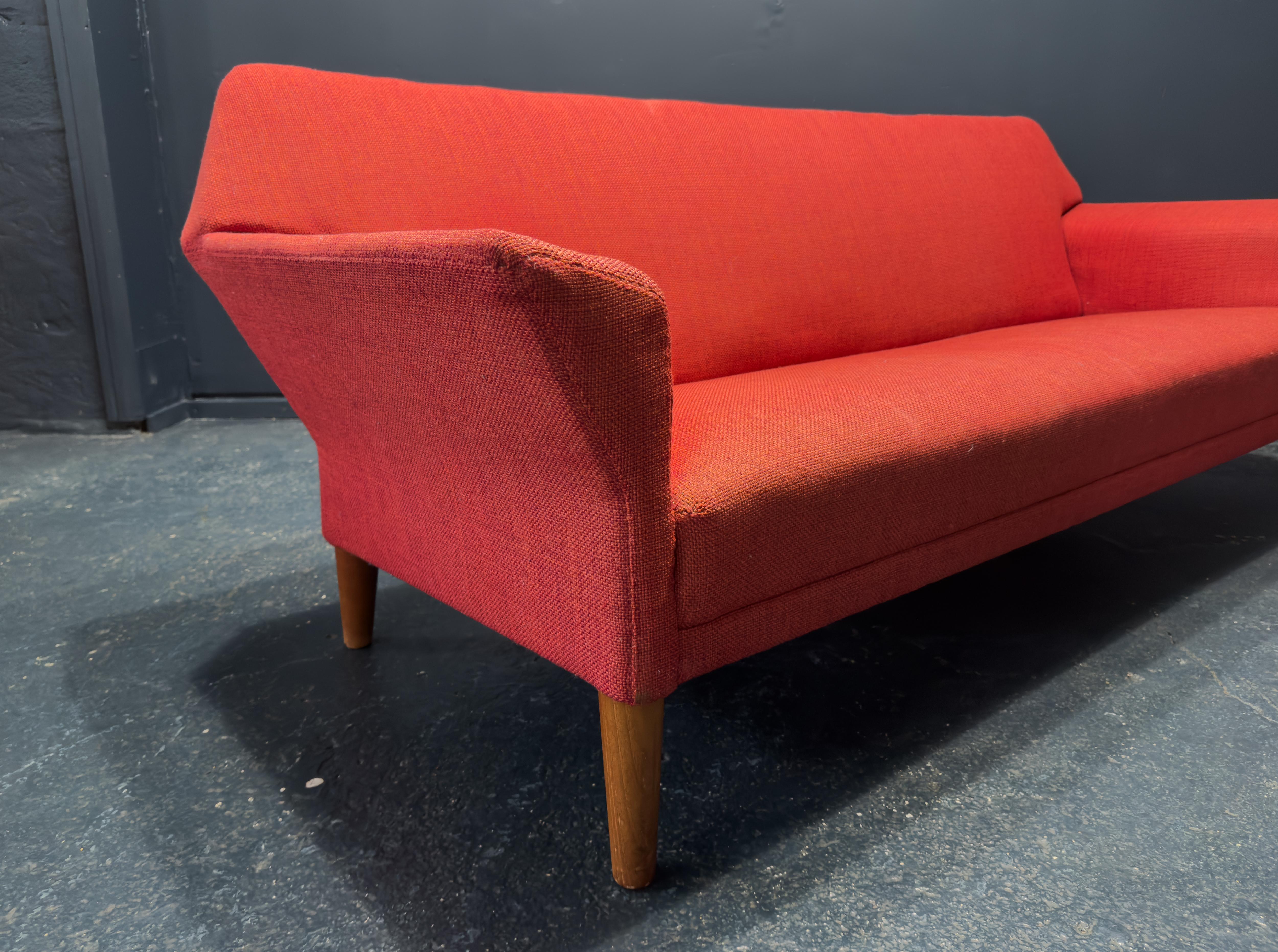 Mid-20th Century Einar Larsen & Aksel Bender Madsen Red Sofa
