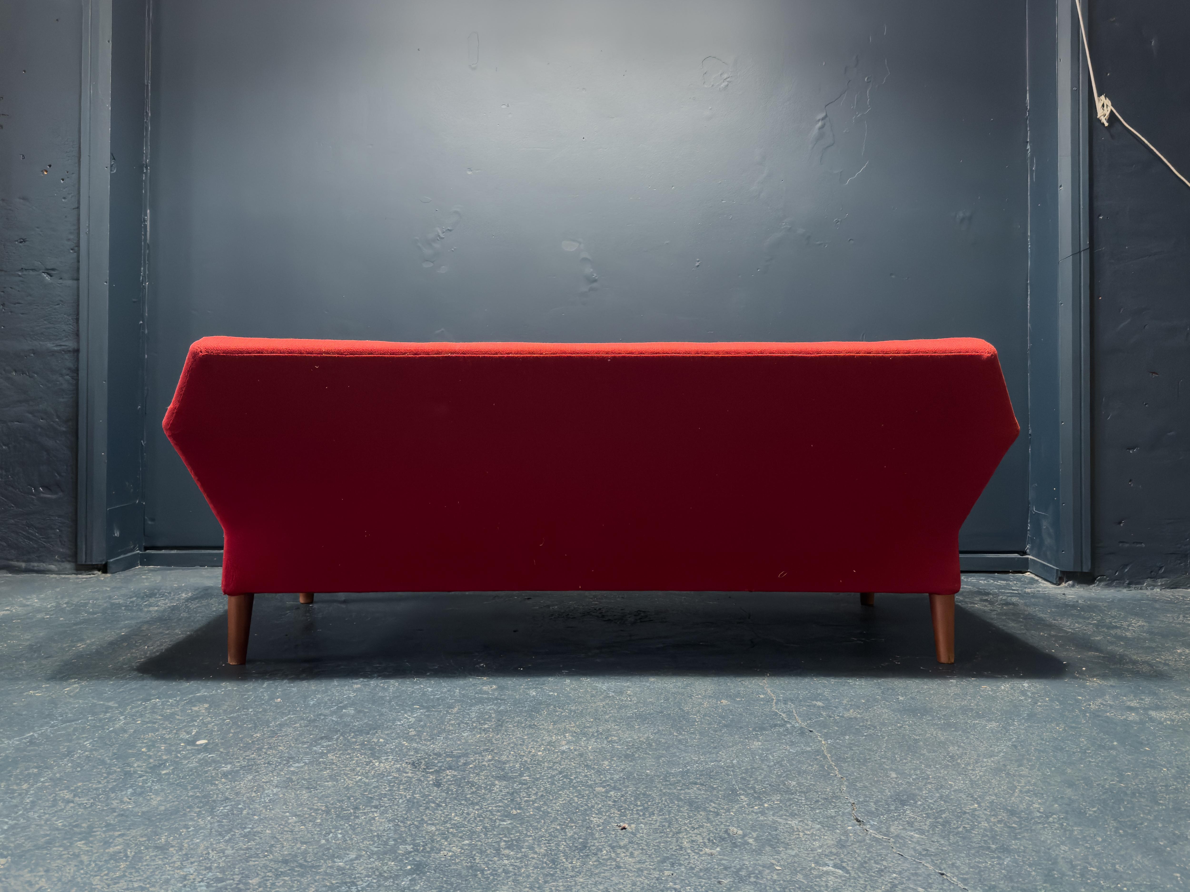 Fabric Einar Larsen & Aksel Bender Madsen Red Sofa