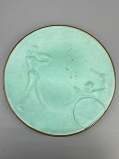 Einar Luterkort para Upsala Ekeby Suecia Plato Jazz de cerámica