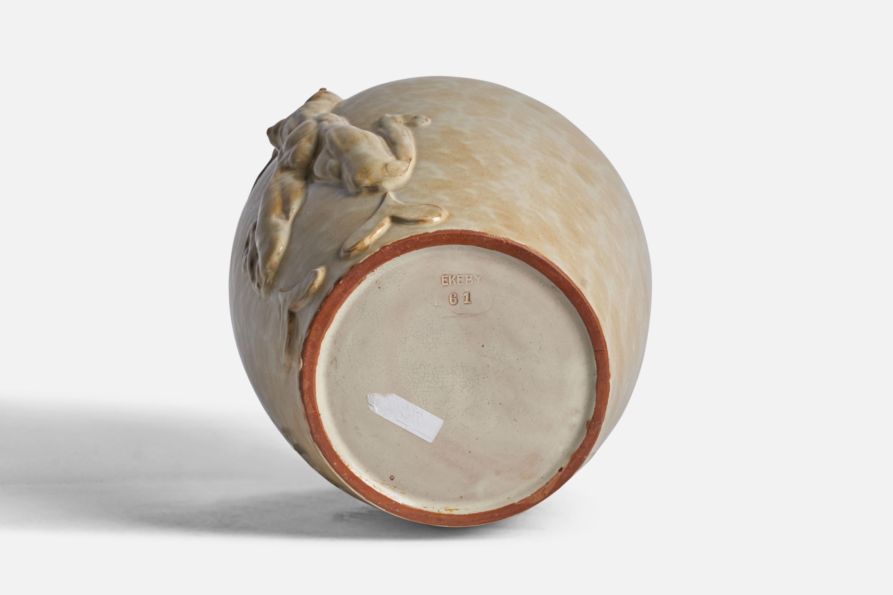 Einar Luterkort, Tischlampe, Steingut, Schweden, 1930er Jahre (Mitte des 20. Jahrhunderts) im Angebot