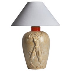Einar Luterkort, Lampada da tavolo, Terracotta, Svezia, anni '30