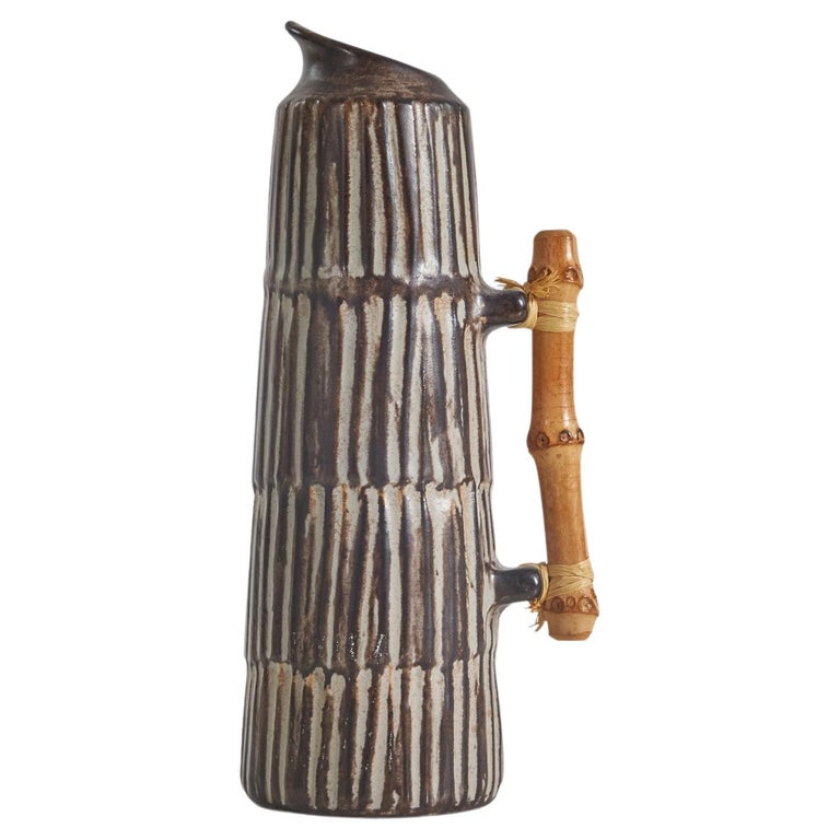 Einer Hellerøe, Pitcher, Bamboo, Glazed Stoneware, BR Keramik, Denmark ...