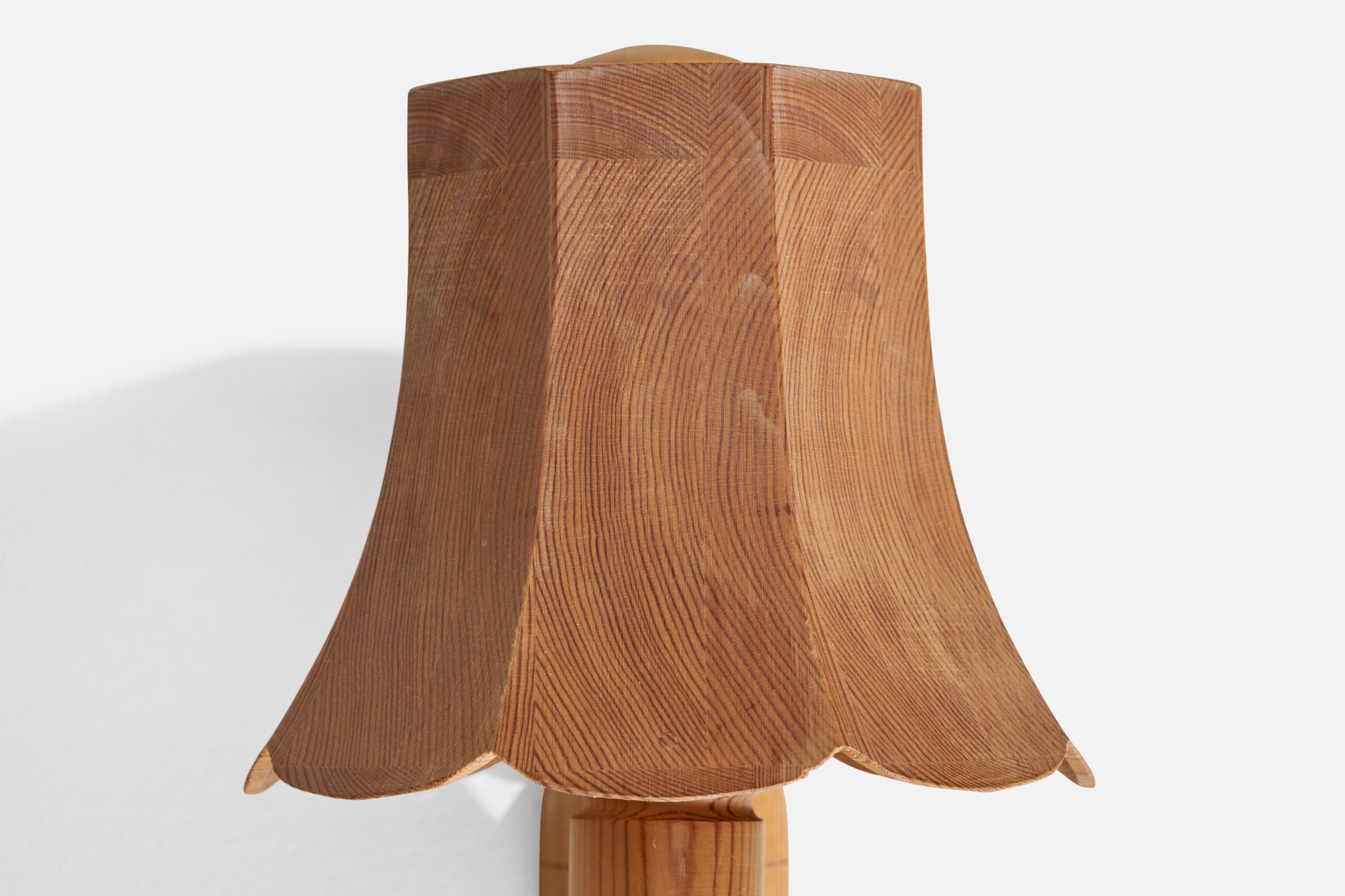 Eino Lundholm, Wall Light, Pine, Sweden, 1970s For Sale 1