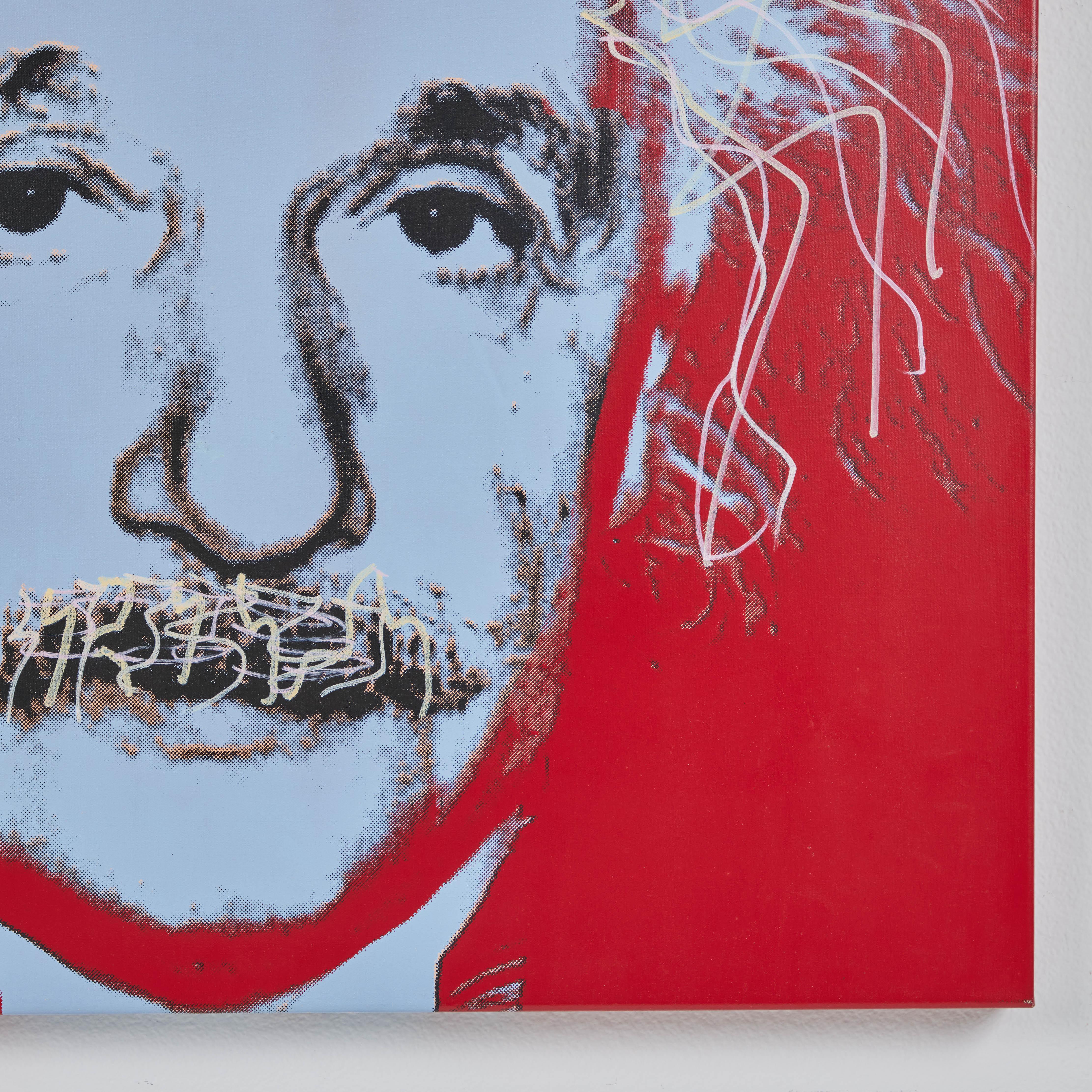 Painted Einstein (Homage to Genius Series) 1996, Steve Kaufman For Sale
