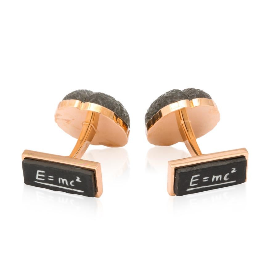 Boutons de manchette Einstein, par Michael Kanners Neuf - En vente à Bal Harbour, FL
