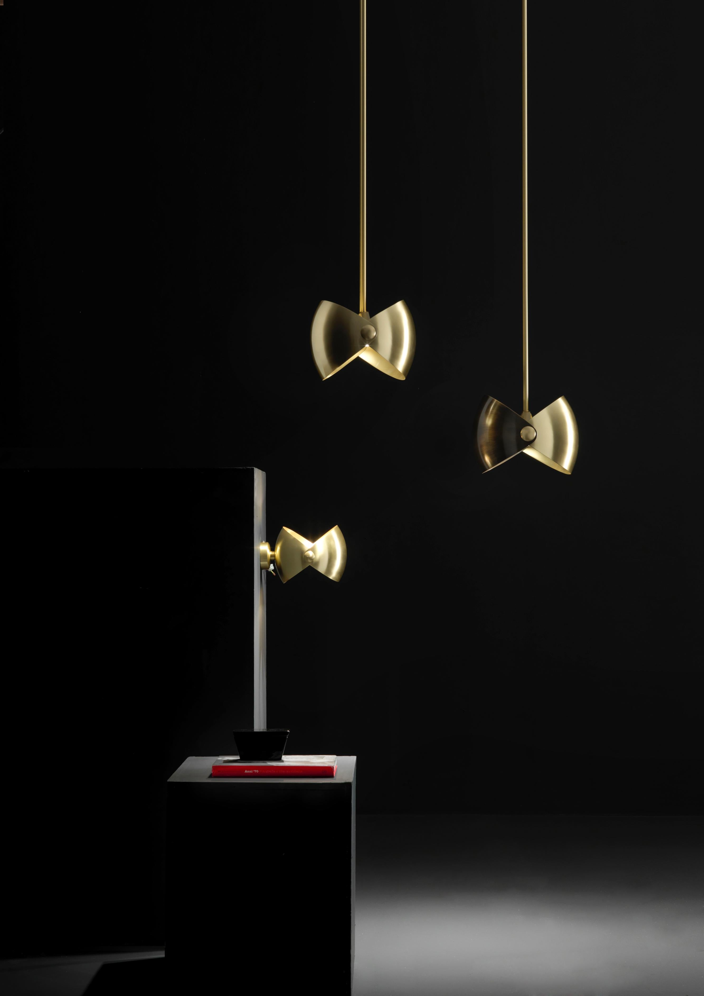 Modern Eirene Brass Italian Pendant Lamp 