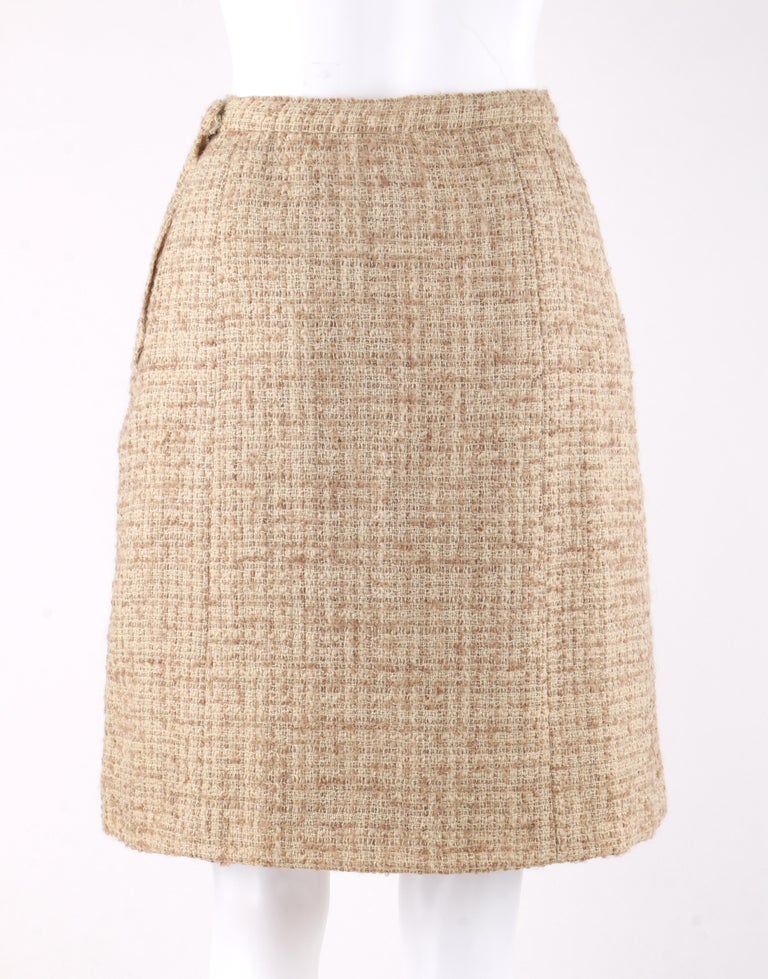 EISA c.1950’s CRISTOBAL BALENCIAGA Tweed Double Breasted Jacket Skirt ...