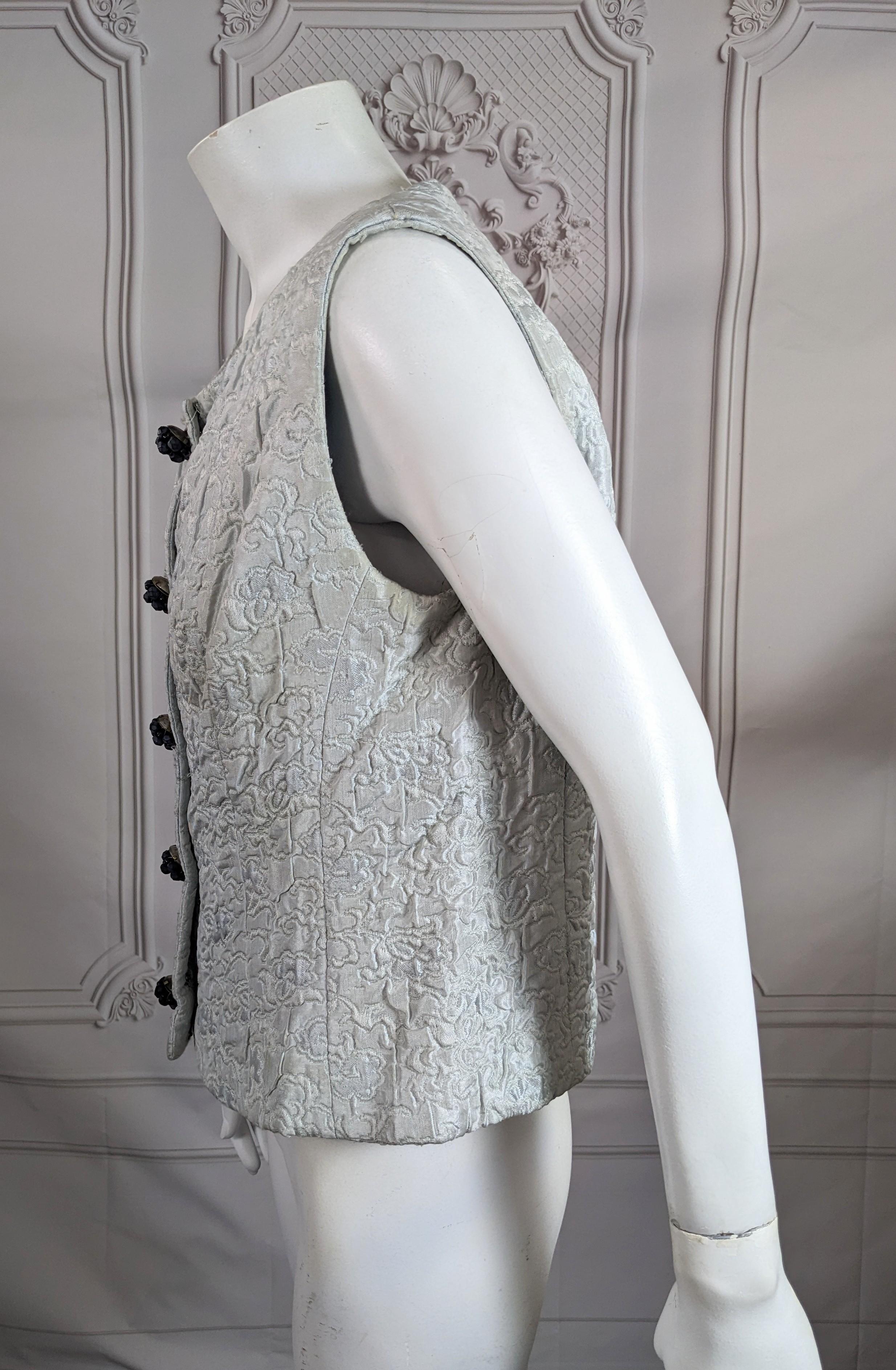 Eisa, camicetta di seta cloque color acquamarina, Balenciaga In condizioni buone in vendita a New York, NY