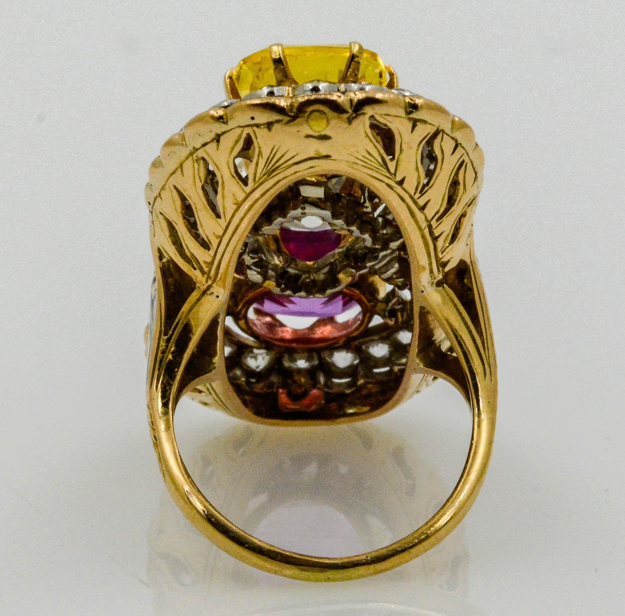 Victorian Three-Stone Sapphire and Diamond Ring 3