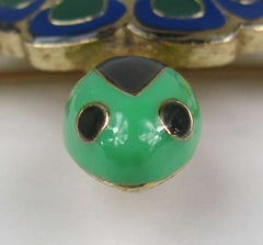 Eisenberg Enameled Turtle Brooch / Pendant 1980s