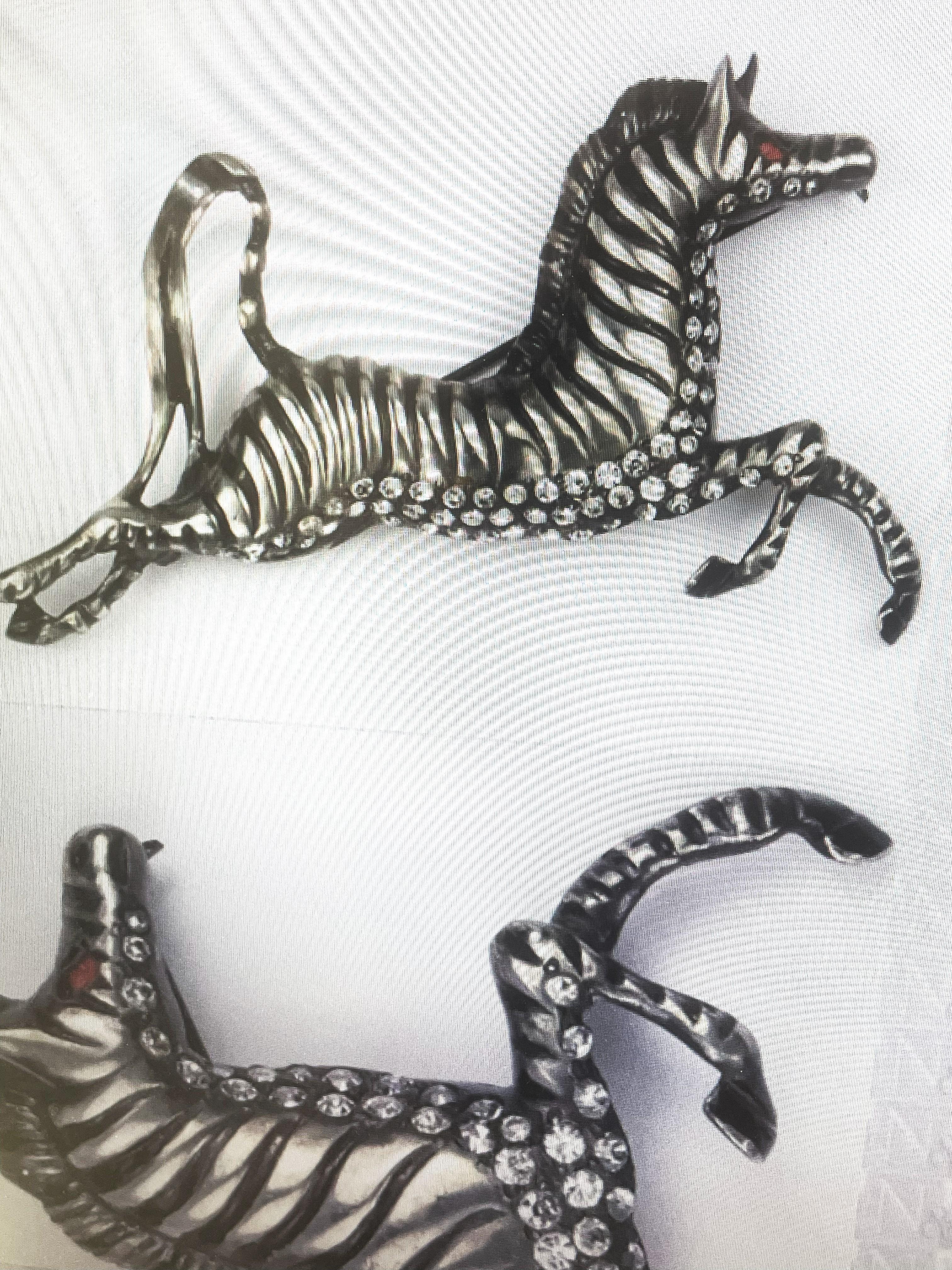 Broche d'origine Eisenberg, zébrée à la queue flottante en argent sterling, design 1944 en vente 4