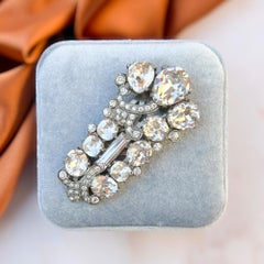 Eisenberg Original c.1940 Vintage Statement Rhinestone Dress Clip