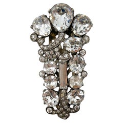 Eisenberg Original c.1940 Vintage Statement Rhinestone Dress Clip