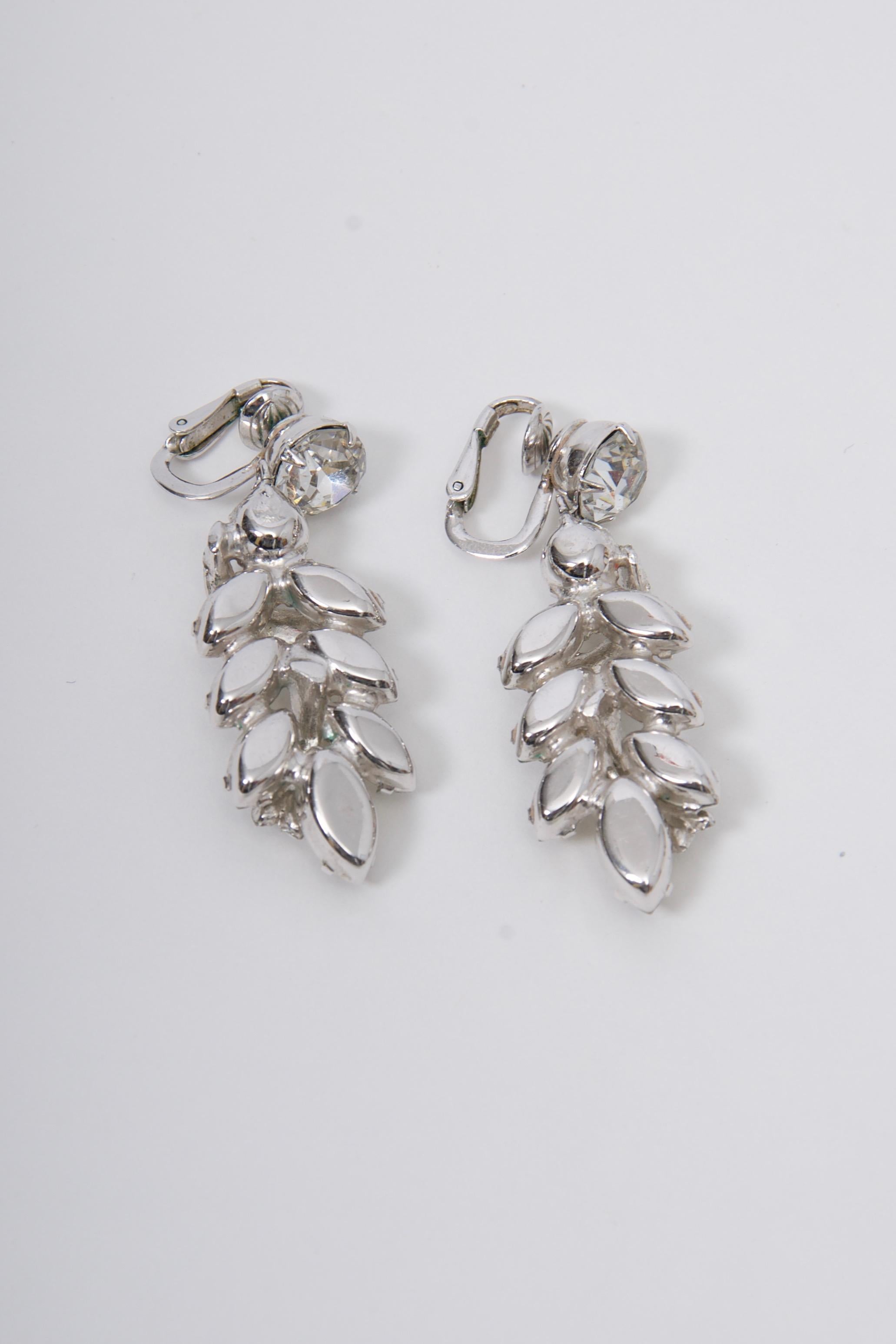 Retro Eisenberg Rihinestone Earrings For Sale