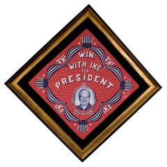 Eisenhower's 1952 Portrait Style Presidential Campaign Kerchief