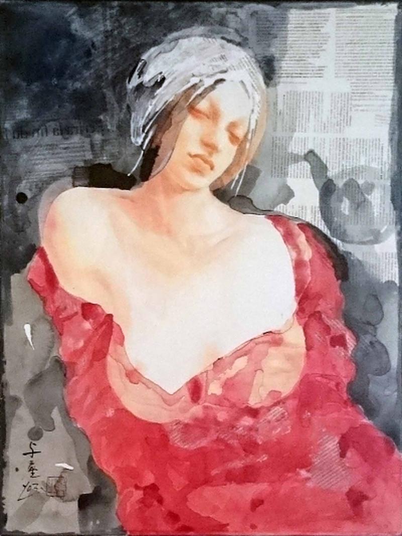 Landscape Painting Eishin YOZA -  Femme nue I