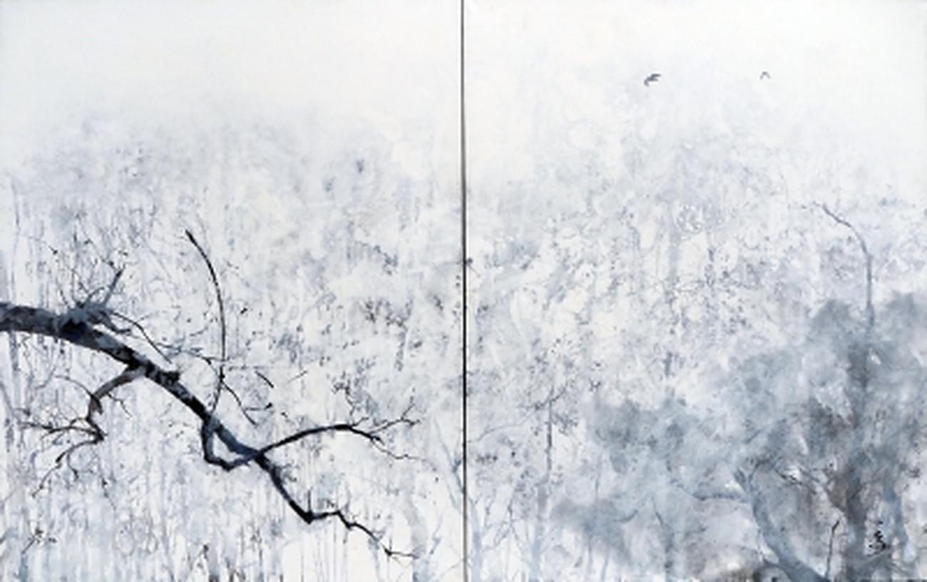 Landscape Painting Eishin YOZA -  Diptyque Hiver Diptych I 