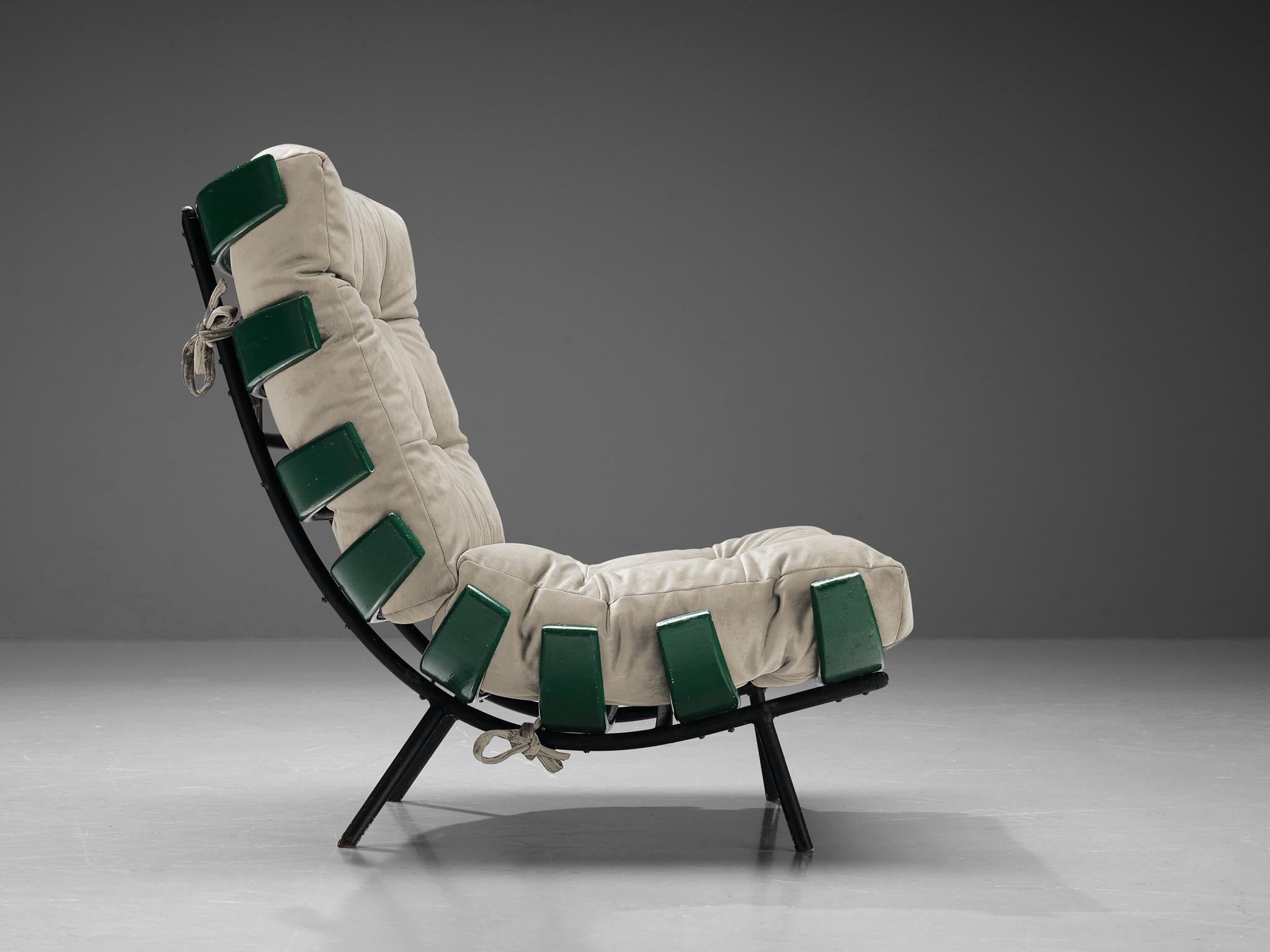 Lacquered Eisler and Hauner 'Costela' Chair with Forest Green Frame