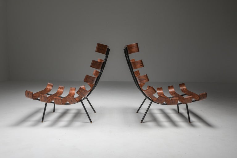 Mid-Century Modern Eisler and Hauner 'Costela' Lounge Chairs