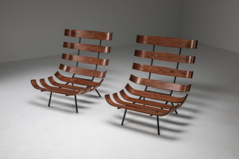 Brazilian Eisler and Hauner 'Costela' Lounge Chairs