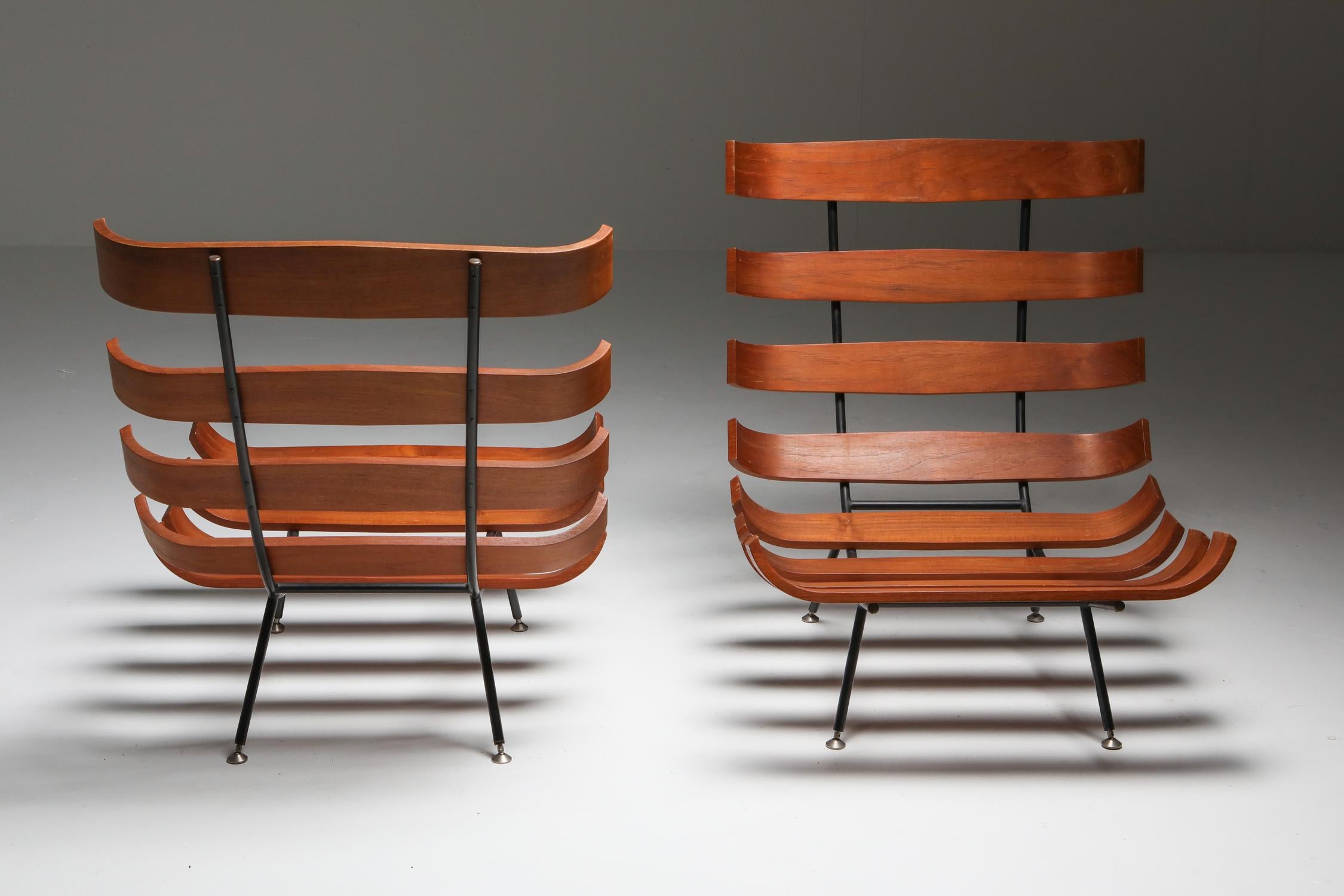 Mid-20th Century Eisler and Hauner 'Costela' Lounge Chairs