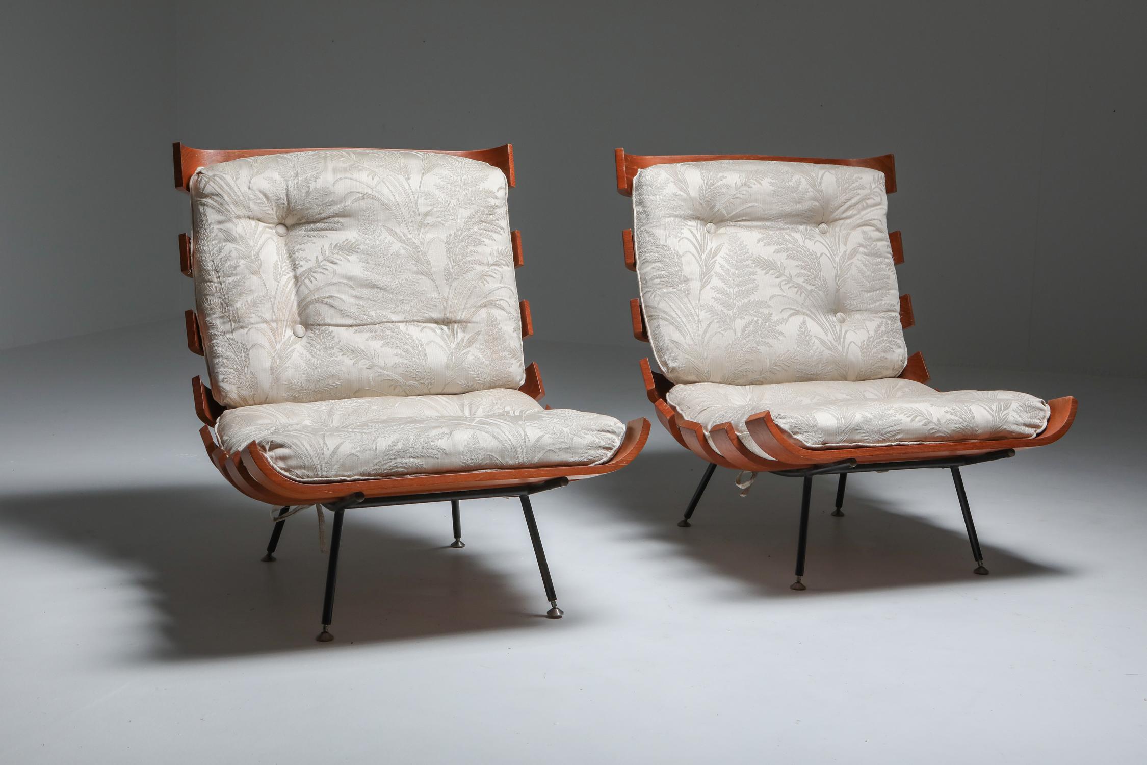 Metal Eisler and Hauner 'Costela' Lounge Chairs