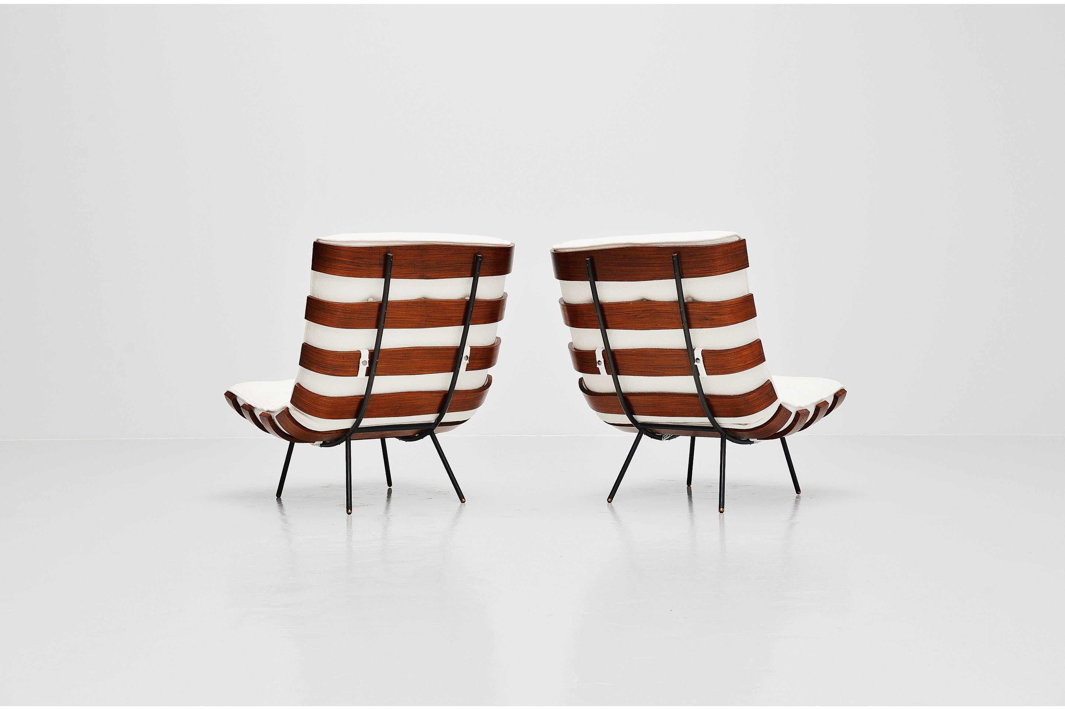 Mid-Century Modern Eisler and Hauner Costela Lounge Chairs Forma, Italy, 1960