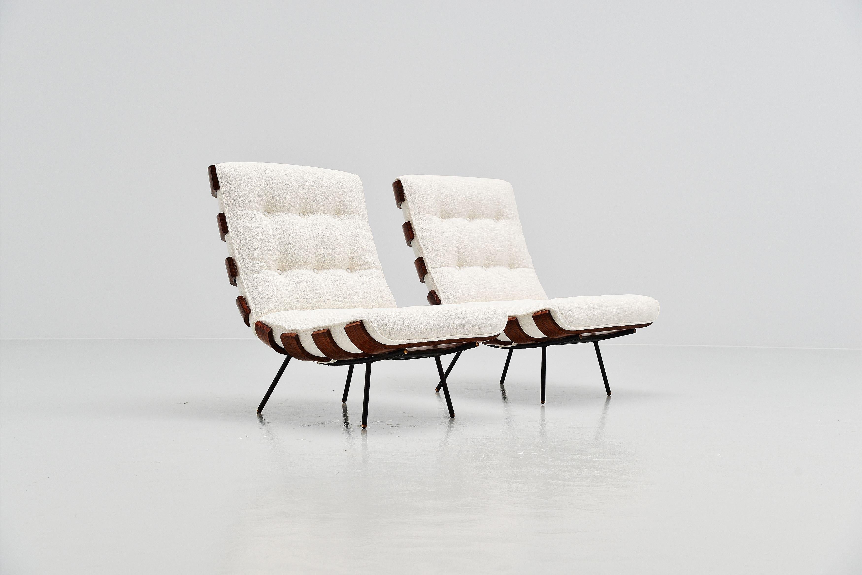 Mid-20th Century Eisler and Hauner Costela Lounge Chairs Forma, Italy, 1960