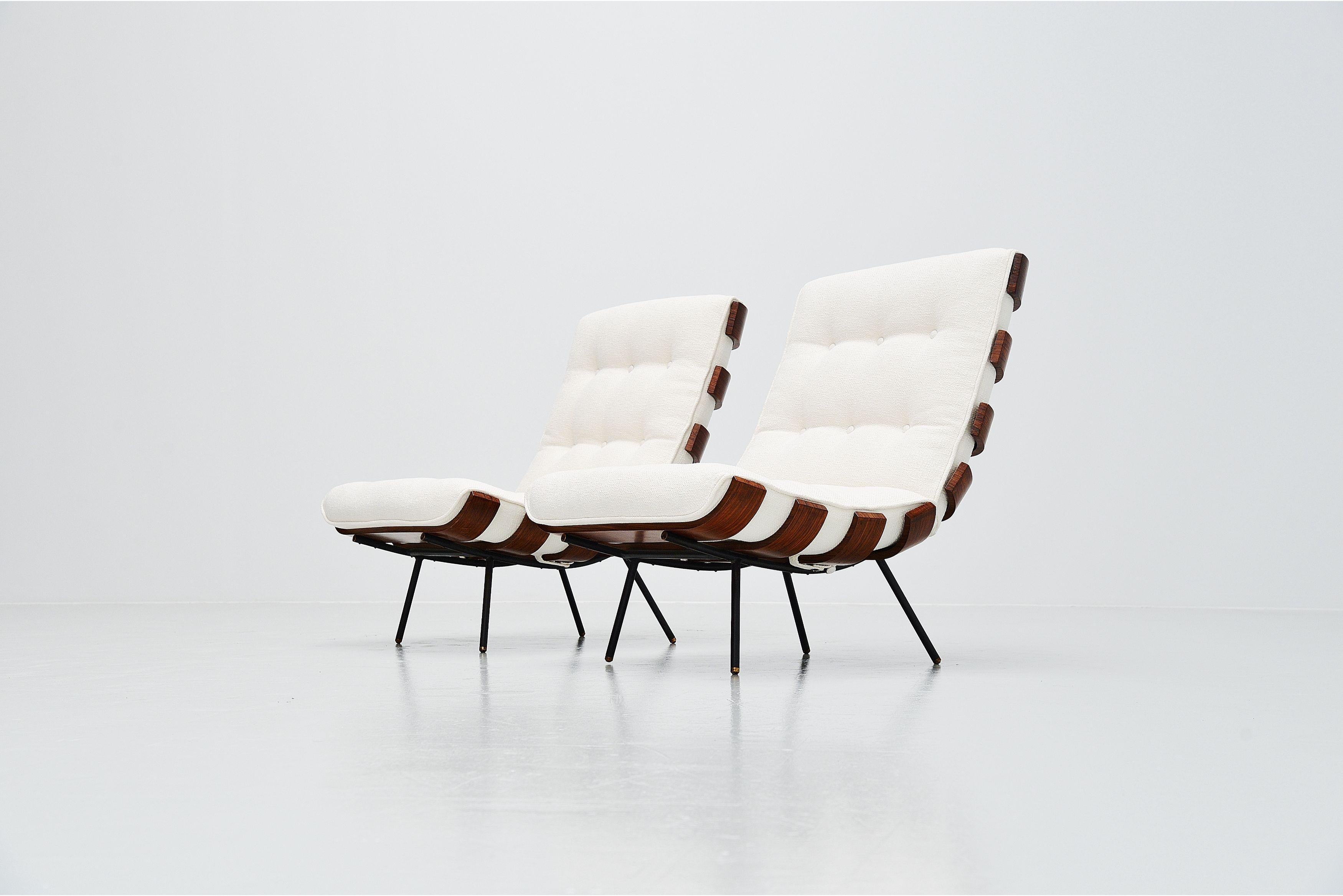Metal Eisler and Hauner Costela Lounge Chairs Forma, Italy, 1960