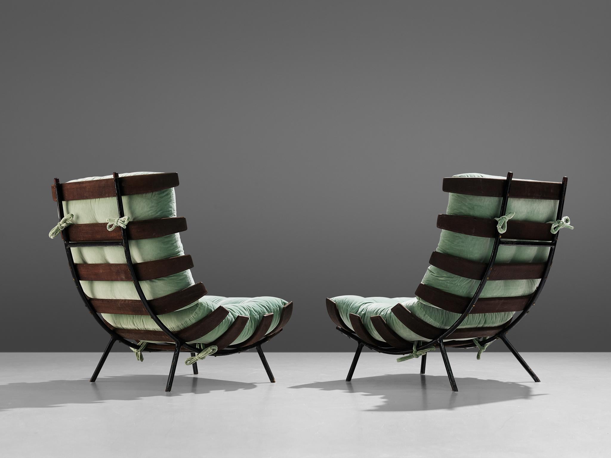 Brazilian Eisler and Hauner Patinated 'Costela' Chairs