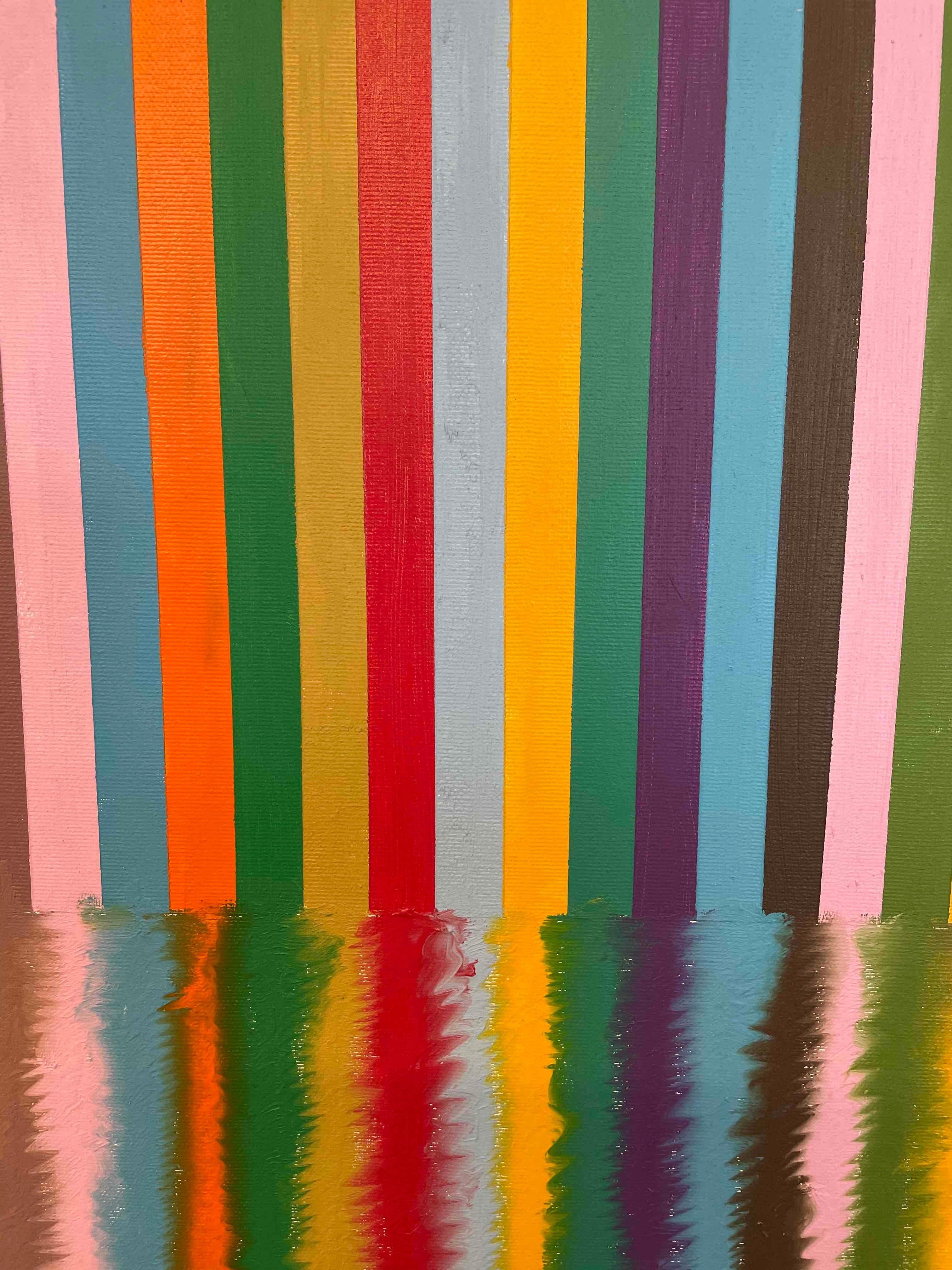 Distorsione - pittura astratta - Painting Astrattismo geometrico di Eitan Satat