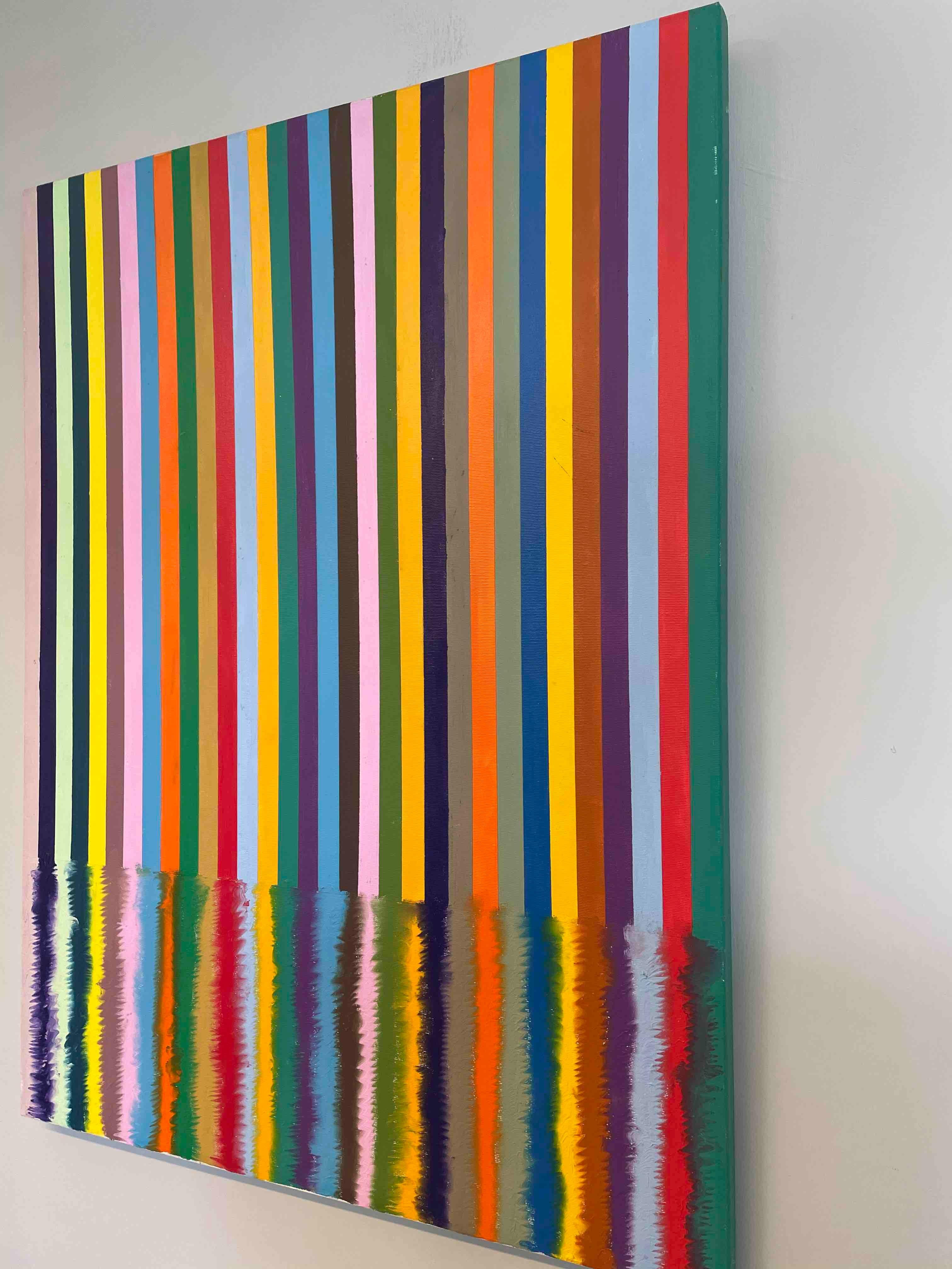 Distorsione - pittura astratta - Abstract Painting Marrone di Eitan Satat