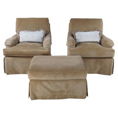 EJ Victor Carlisle Poltrone girevoli Club Lounge Library & Ottoman