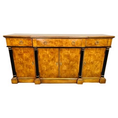 EJ Victor Empire Neoclassical Cherry & Burl Sideboard Credenza
