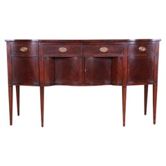 EJ Victor Hepplewhite Flame Mahogany Sideboard Credenza